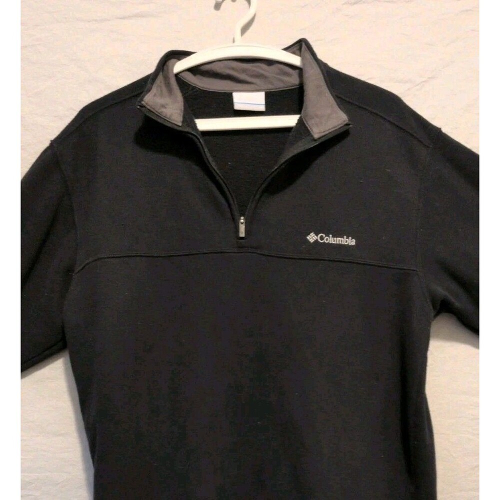 Columbia Women's Quarter Zip Pullover Fleece Sweatshirt Black Size Medium